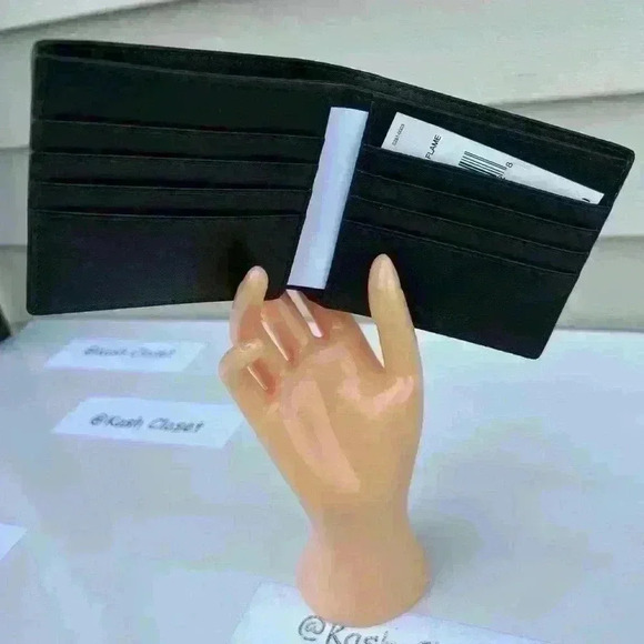 Michael Kors Mens Wallet Faux Leather Men Wallet MK Signature Flame - Picture 7 of 8